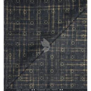 J.Hampstead 100% Pure Giza Cotton Printed pattern Brown colour Unstitched Shirt Fabric of 1.6 meters / VV2392Q