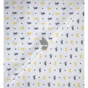 J.Hampstead 100% Pure Giza Cotton Printed pattern White colour Unstitched Shirt Fabric of 1.6 meters / VV2392N