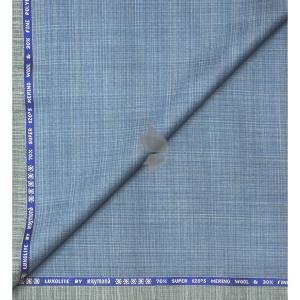 Raymond Luxurious fabrics with Super 120's Wool with 70% wool "Luxolite" Collection Blue colour Checkered Unstitched Trouser Fabric of 1.3 Mts / VV2651