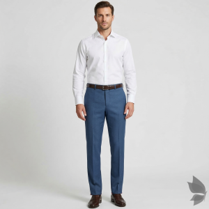 Raymond Upmaze collection soft fabric Australian merino wool blend Blue Jacquard unstitched trouser fabric of 1.25 Mts / VV2705